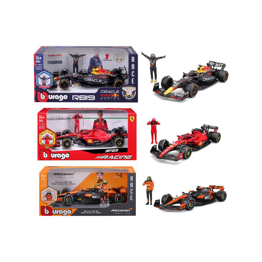 Bburago Formule 1 & Pilote assortiment aléatoire