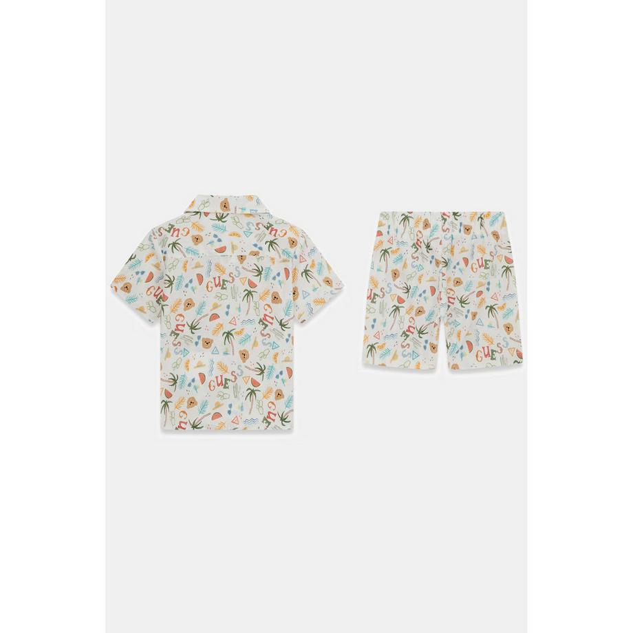 GUESS Kids Ensemble Chemise Manches Courtes Imprimée et Short  