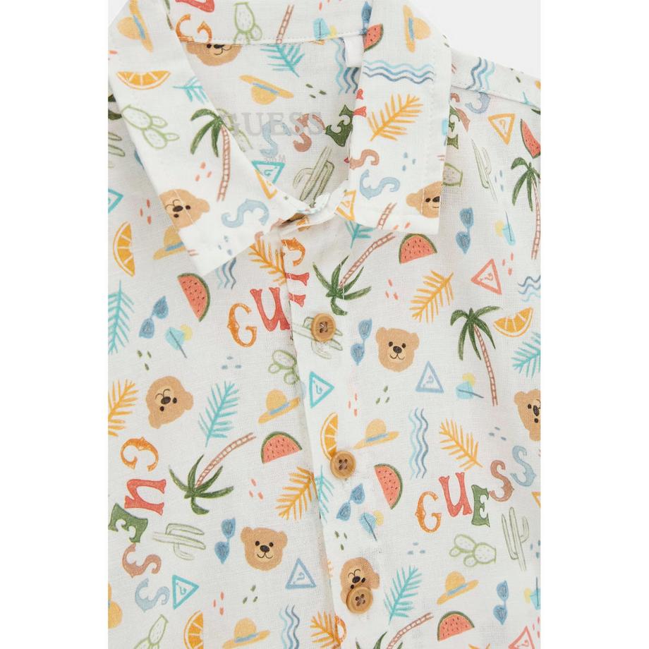 GUESS Kids Ensemble Chemise Manches Courtes Imprimée et Short  