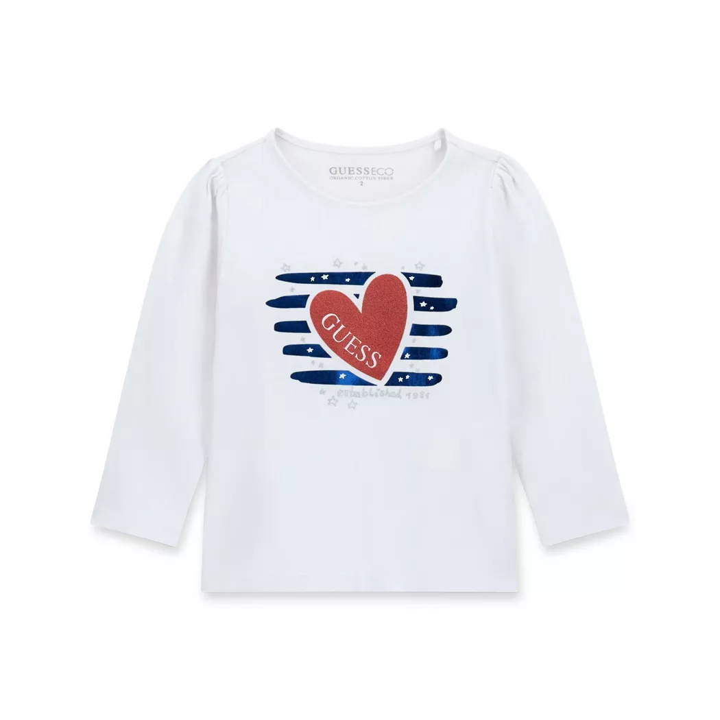 Guess Long Sleeve T-Shirt White 3-6M 2