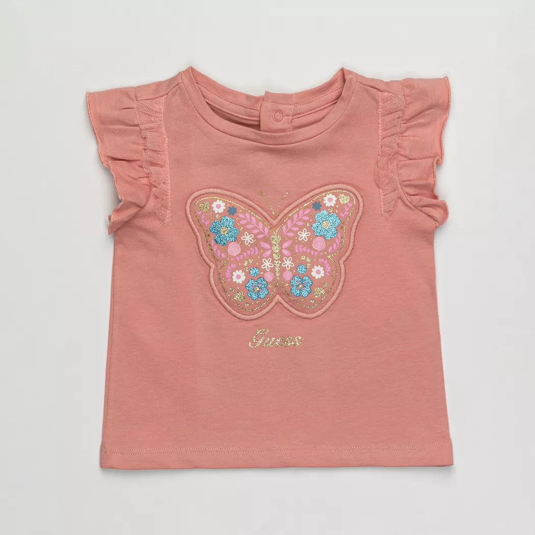 Guess - T-Shirt, 6-9M, Rosa
