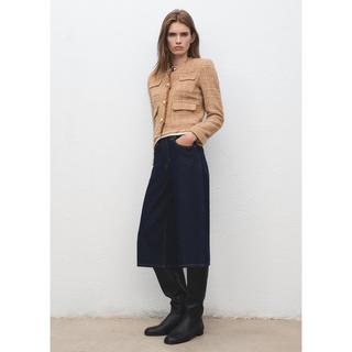 MANGO WINTER Giacca in Tweed con Bordo Sfilacciato  