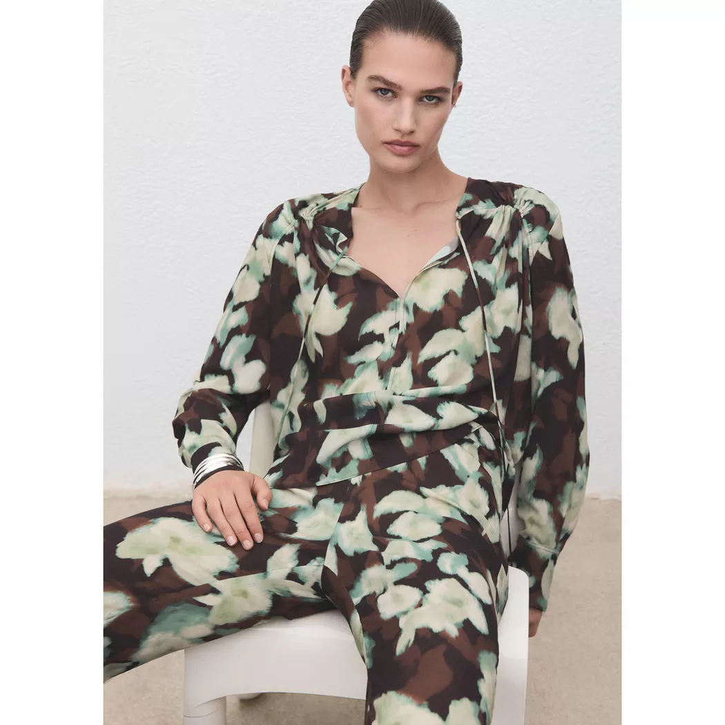 Mango - Bluse, für Damen, Grün, Größe S
