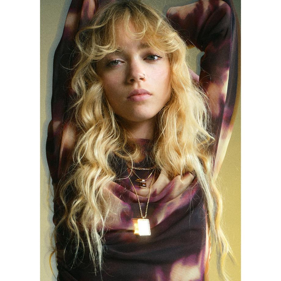 MANGO Giady Robe Maxi Manches Longues Tie Dye  