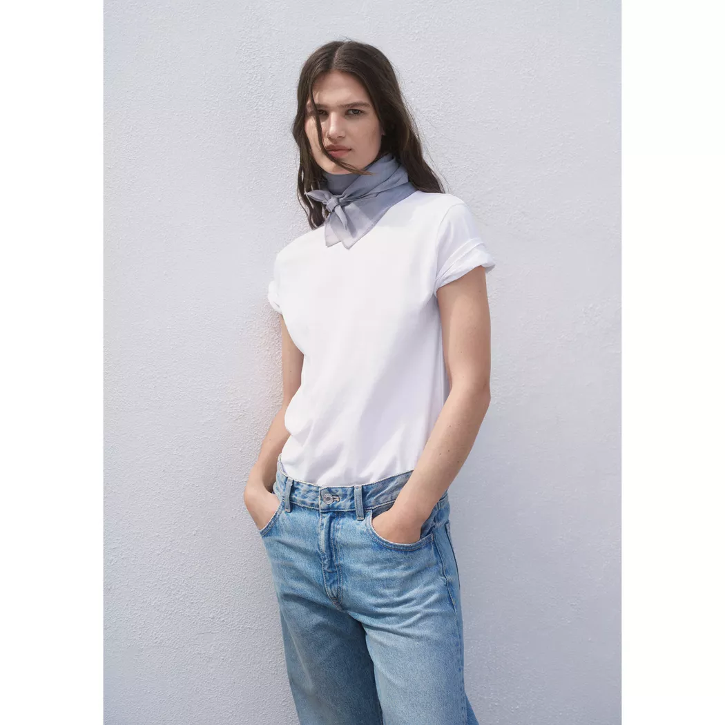 Mango - T-Shirt, für Damen, Weiss, Größe M
