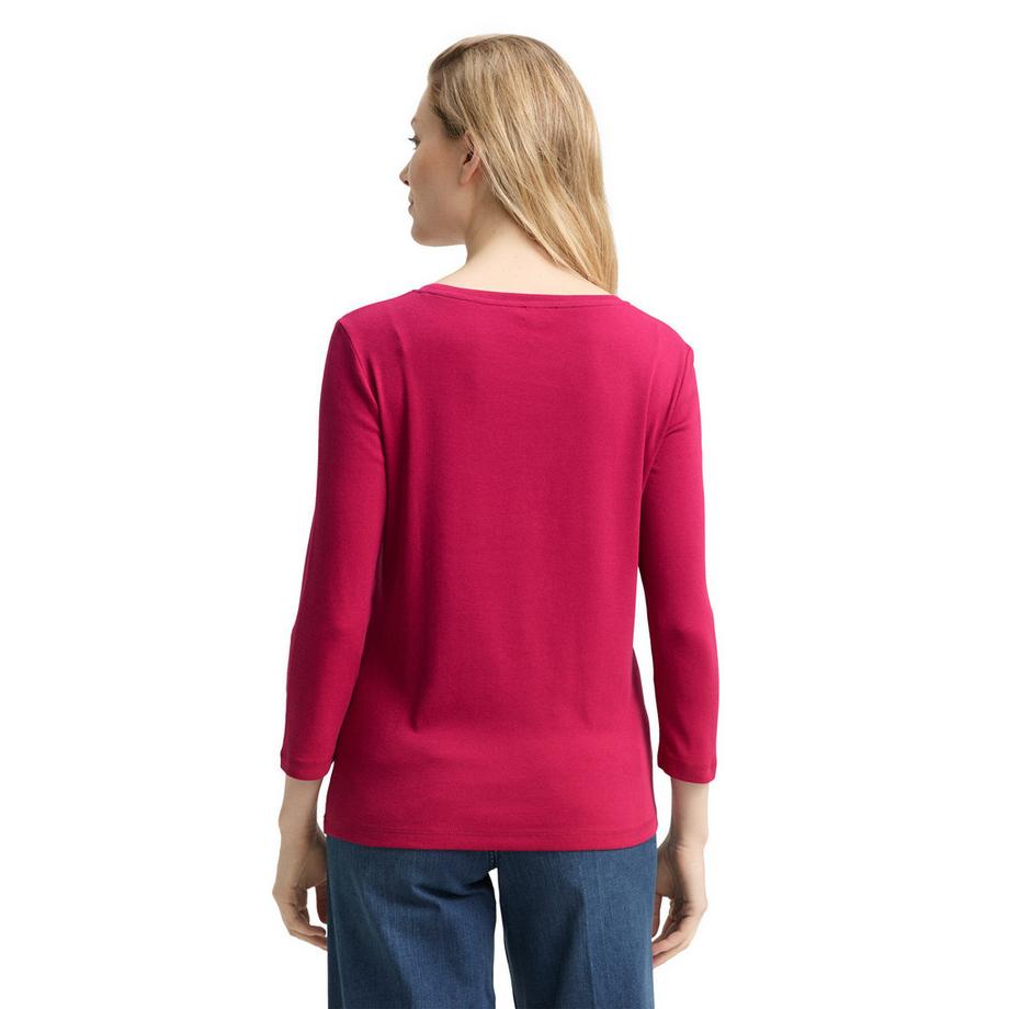 TOM TAILOR Longsleeve T-Shirt mit Strass-Logo  