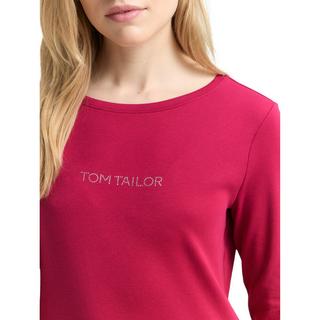 TOM TAILOR Longsleeve T-Shirt Strass Logo  