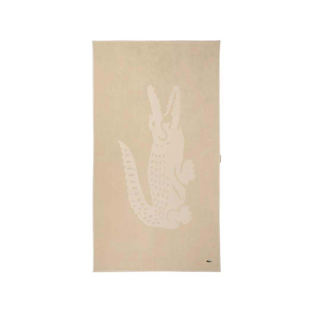 Lacoste - Strandtuch, 90x160 cm, Beige
