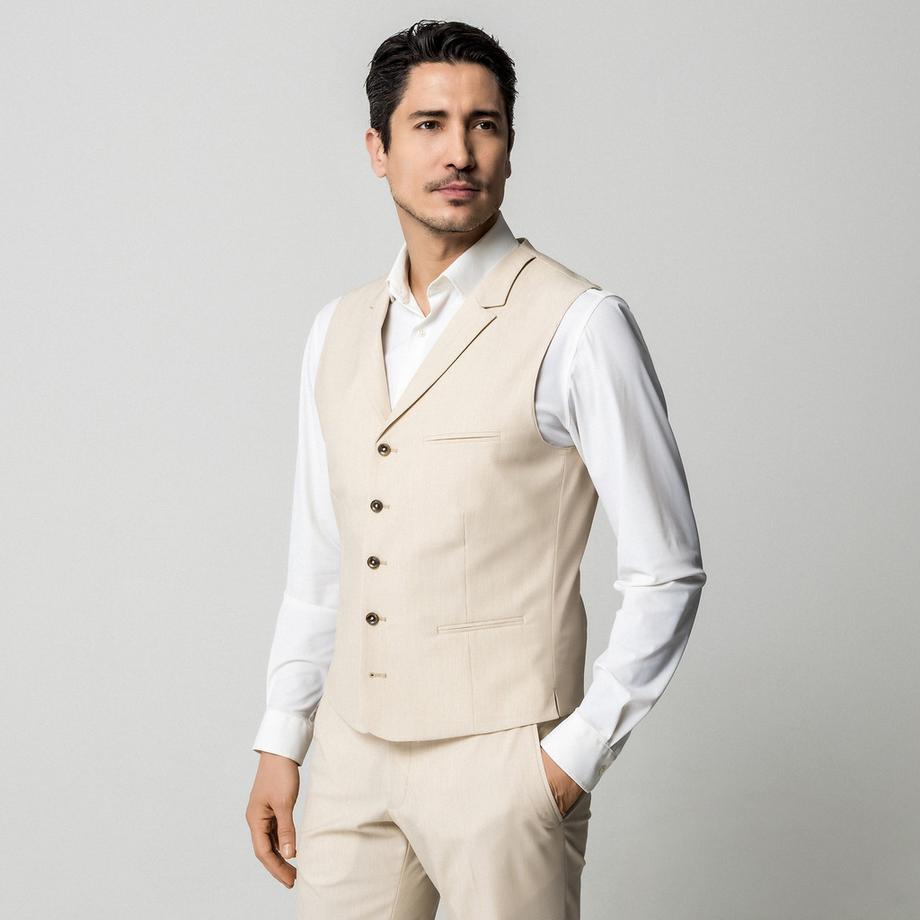 Manor Man Herren Anzug Gilet Regular Fit  