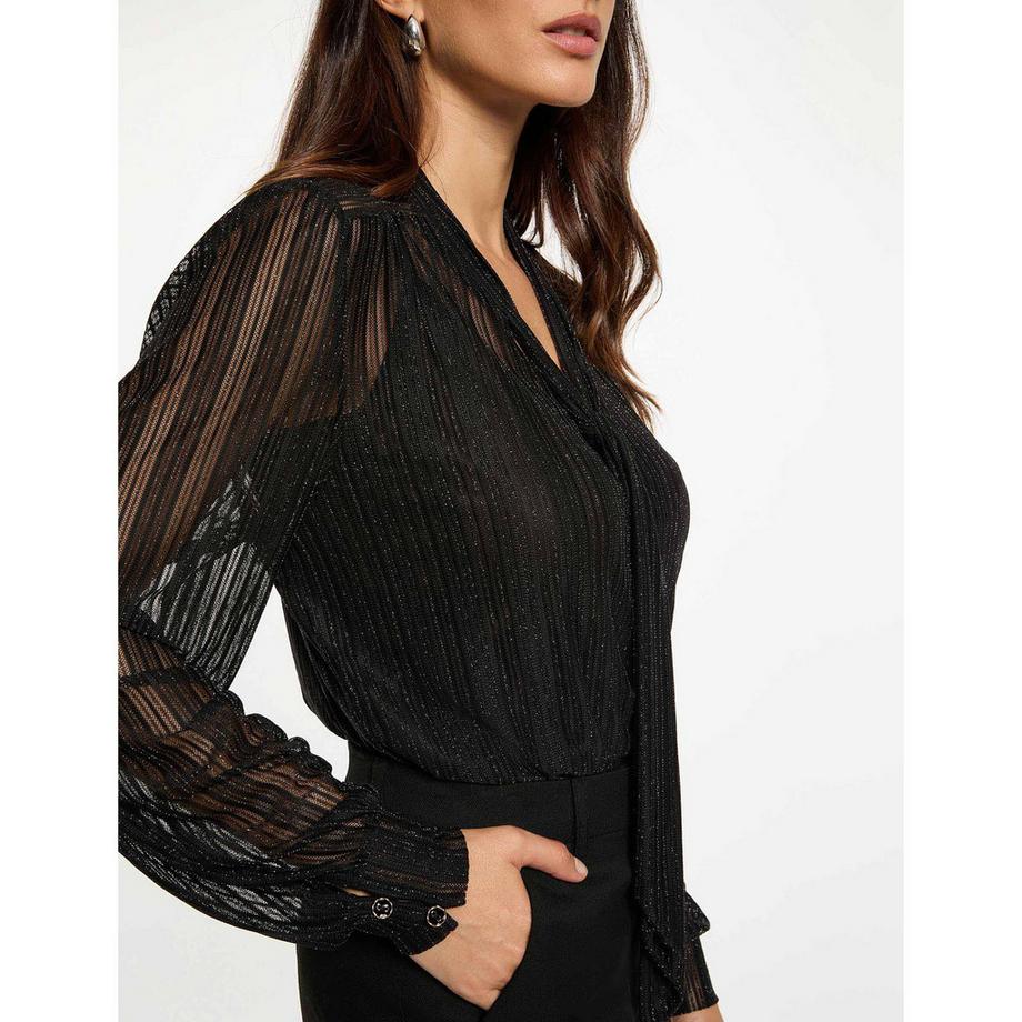 MORGAN Blusa trasparente a maniche lunghe con top integrato  