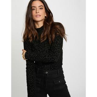 MORGAN T-shirt Manches Longues Imprimé Léopard  