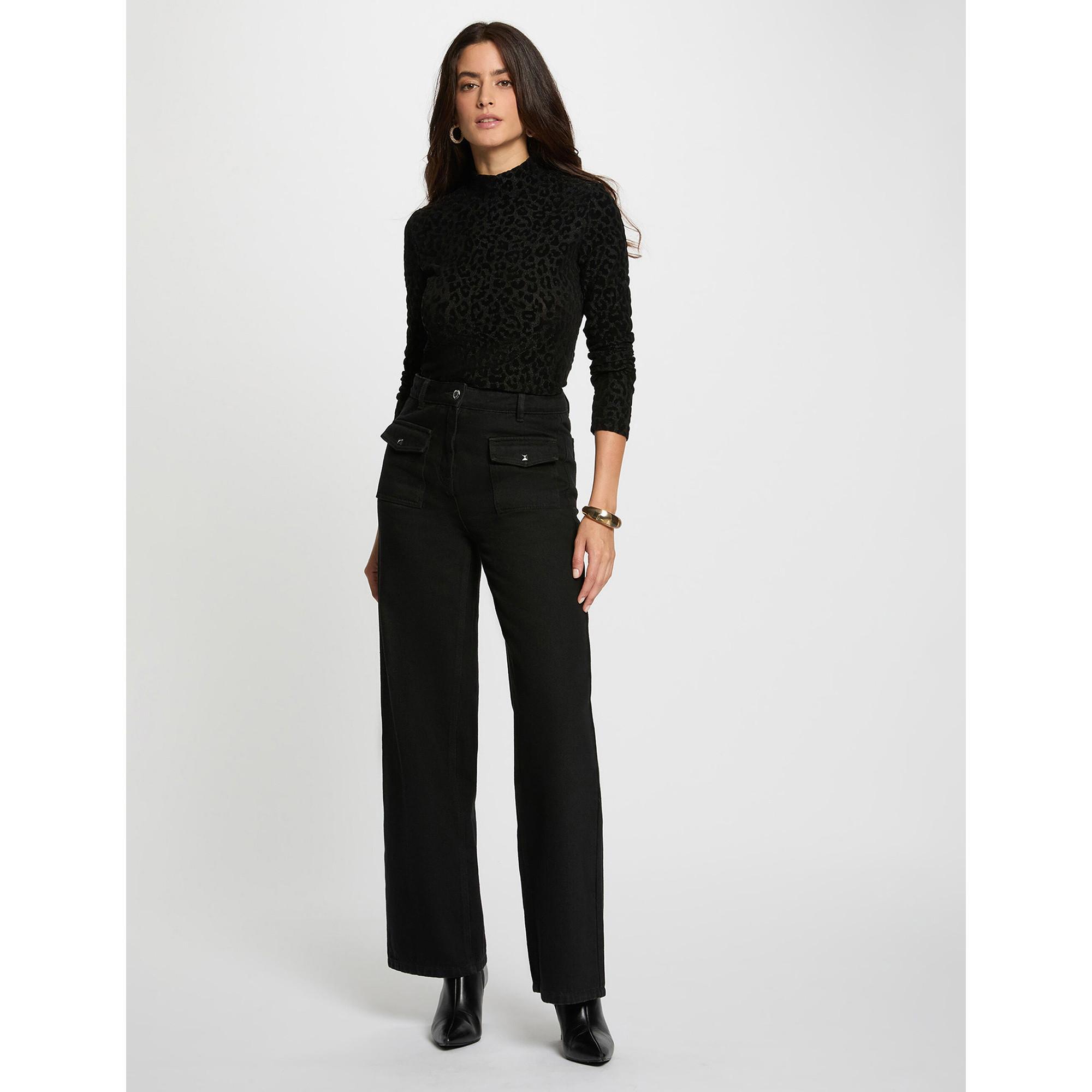 MORGAN T-shirt Manches Longues Imprimé Léopard  