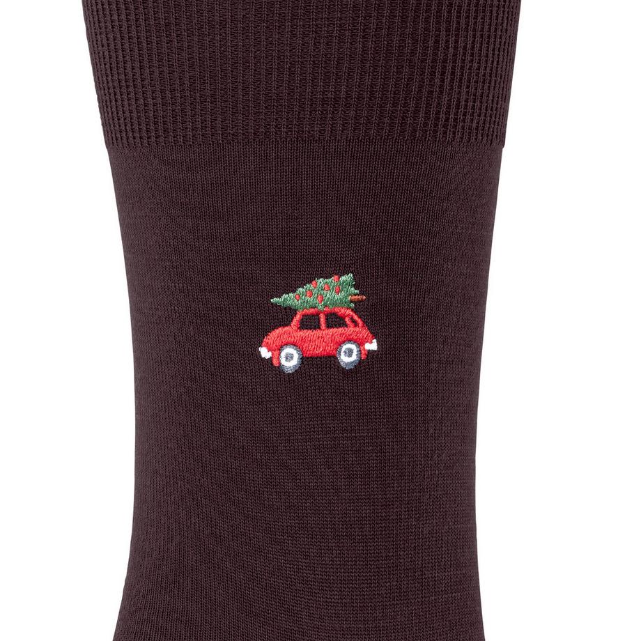 FALKE Chaussettes Motif Voiture de Noël  