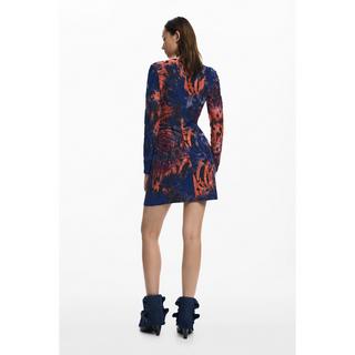 Desigual Motif Arty Robe Mini Manches Longues  