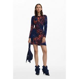 Desigual Motif Arty Robe Mini Manches Longues  