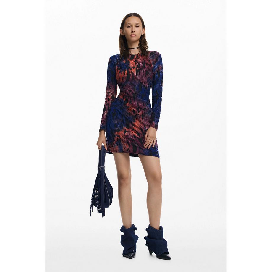 Desigual Mini Abito con Motivo Arty  