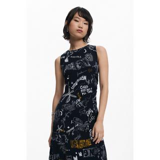 Desigual Vestito senza Maniche Stampa All-Over  