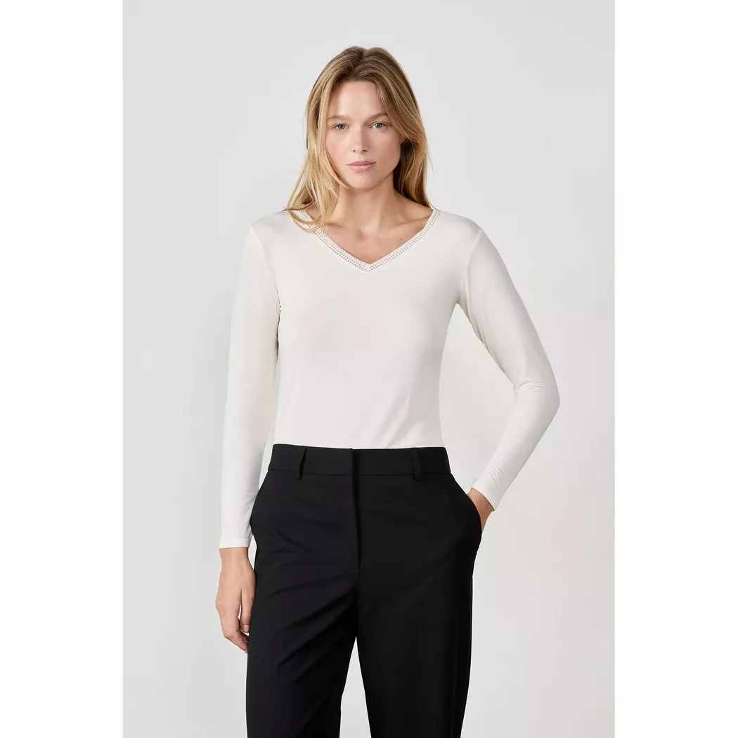 Etam - T-Shirt, für Damen, Ecru Größe XL