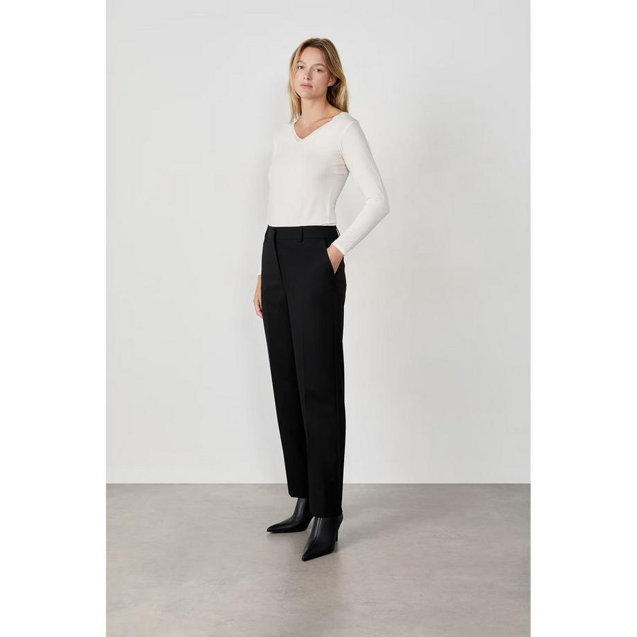 Etam T-shirt à manches longues col en V avec dentelle  