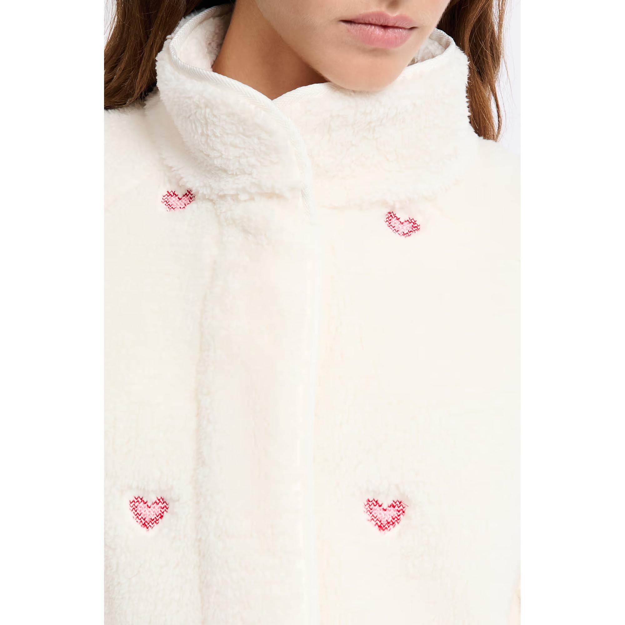 Etam Herz-Muster Fleece Weste  