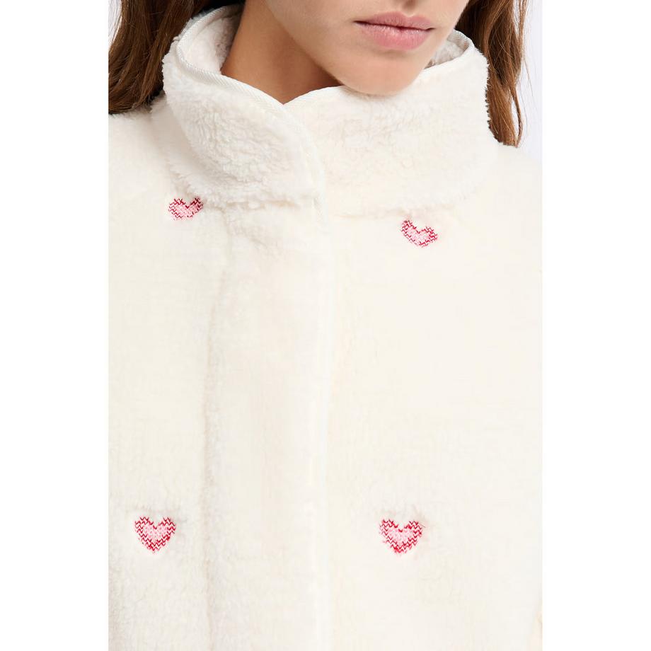 Etam Gilet in Pile Motivo Cuore  