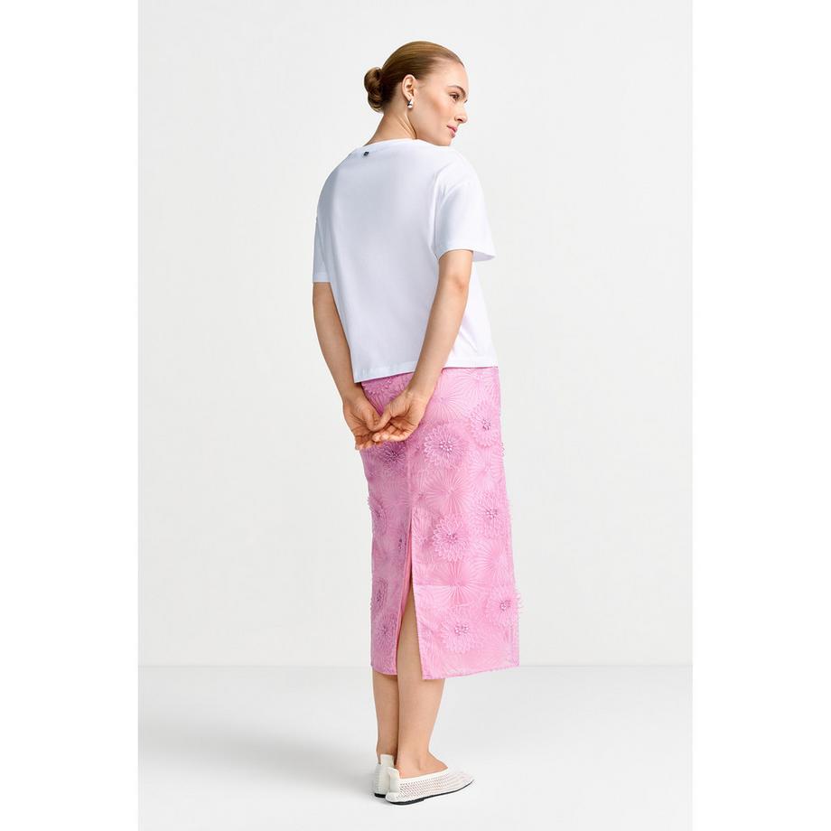 Rich & Royal T-Shirt Oversize Manches Courtes avec Motif Cœur  