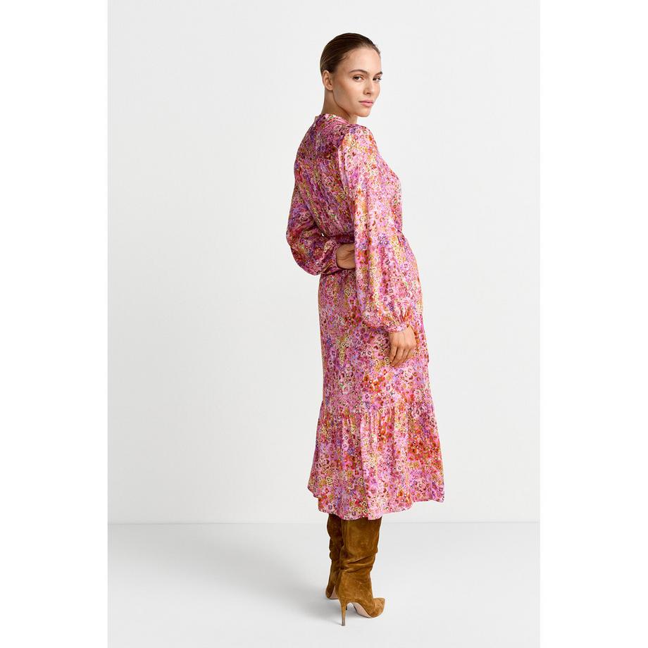Rich & Royal Robe Midi Fleurie Manches Longues  