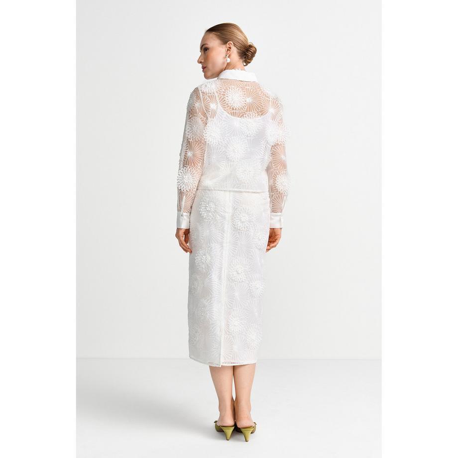 Rich & Royal Camicetta ricamata a maniche lunghe  