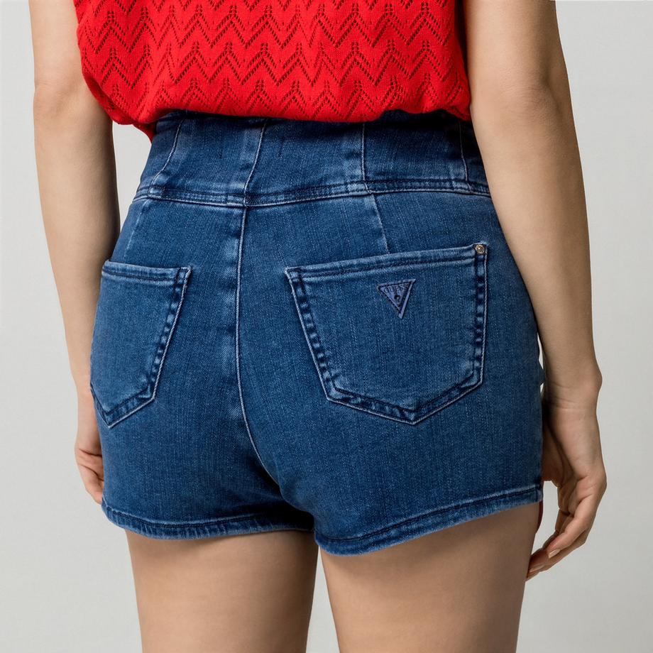 GUESS Short en jean taille haute  