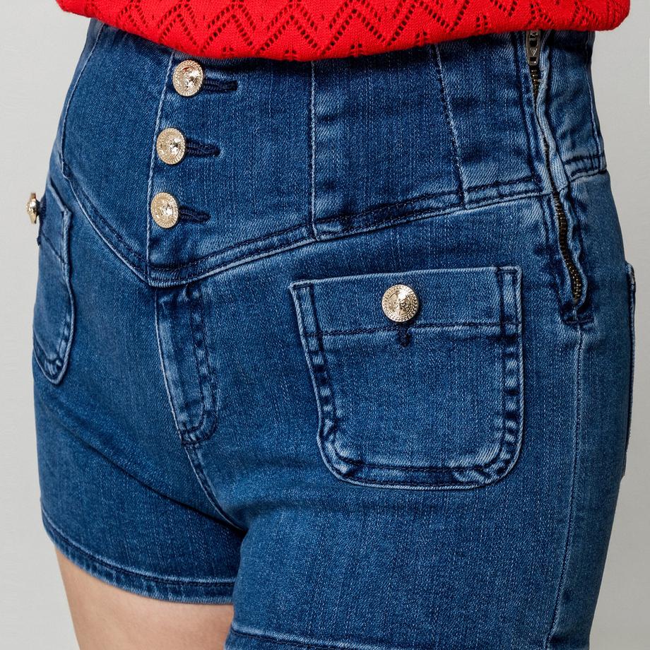 GUESS High Waist Denim Shorts  