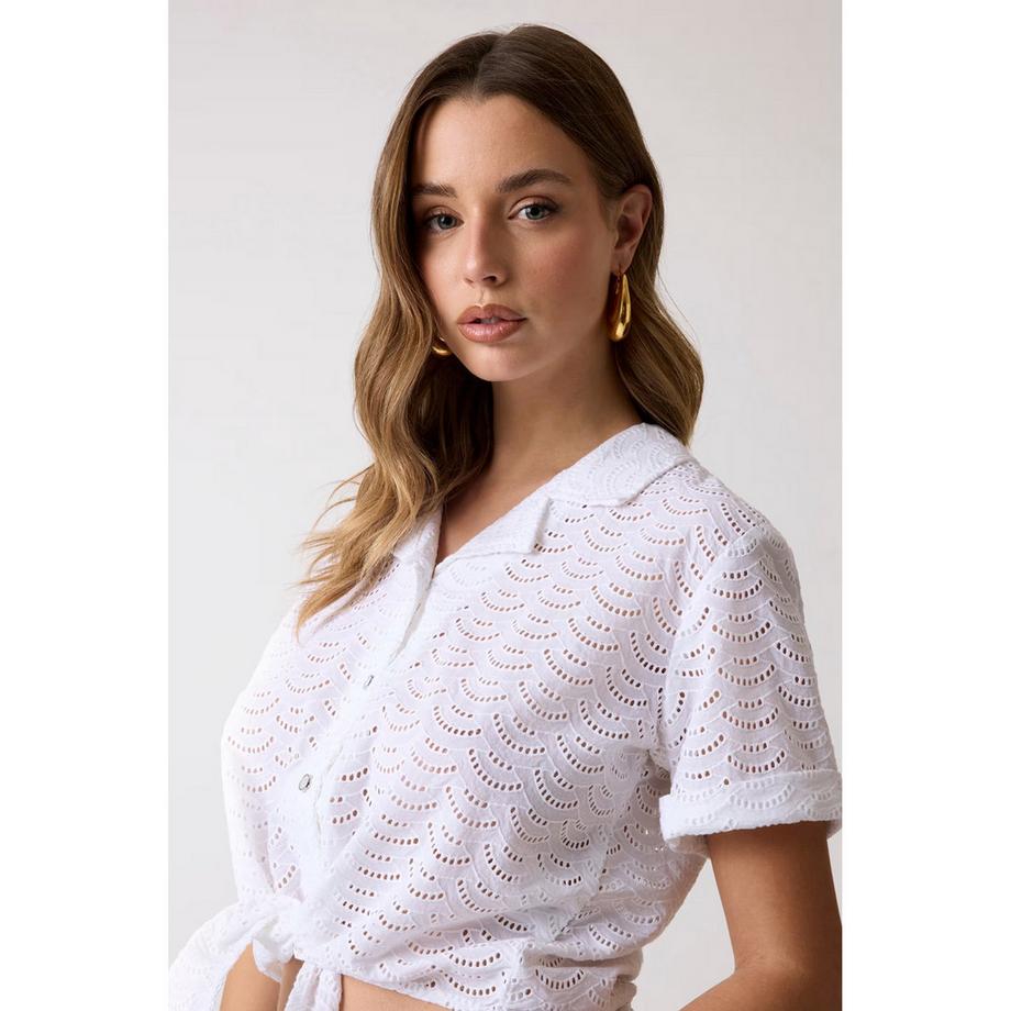 GUESS Kurzarm Bestickte Bluse  
