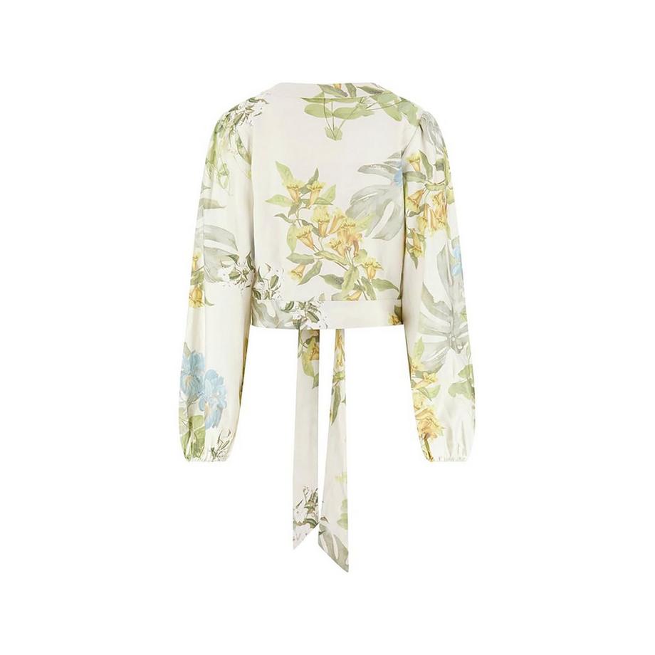 GUESS Chemisier à Imprimé Floral avec Détail à Nouer  