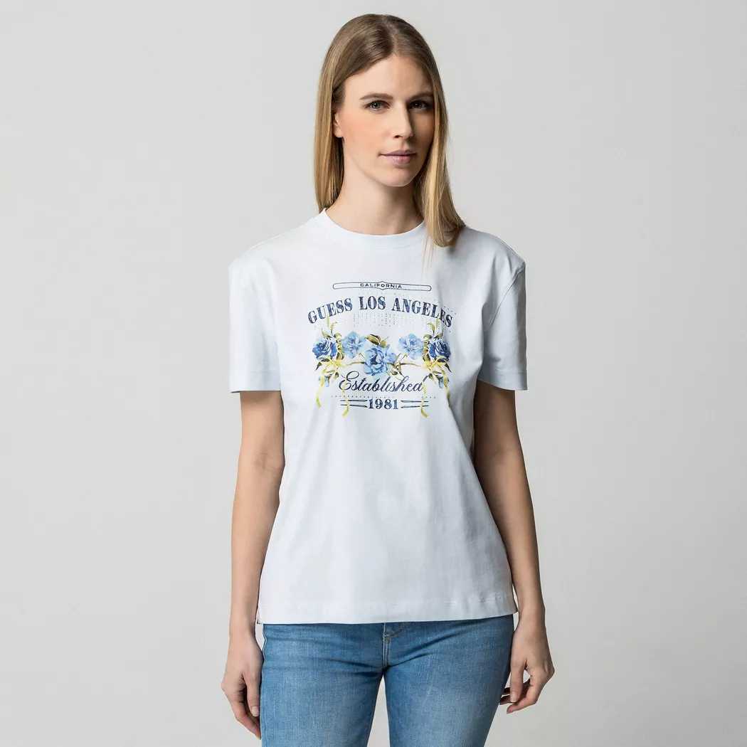Guess - T-Shirt, für Damen, Blau, Größe S
