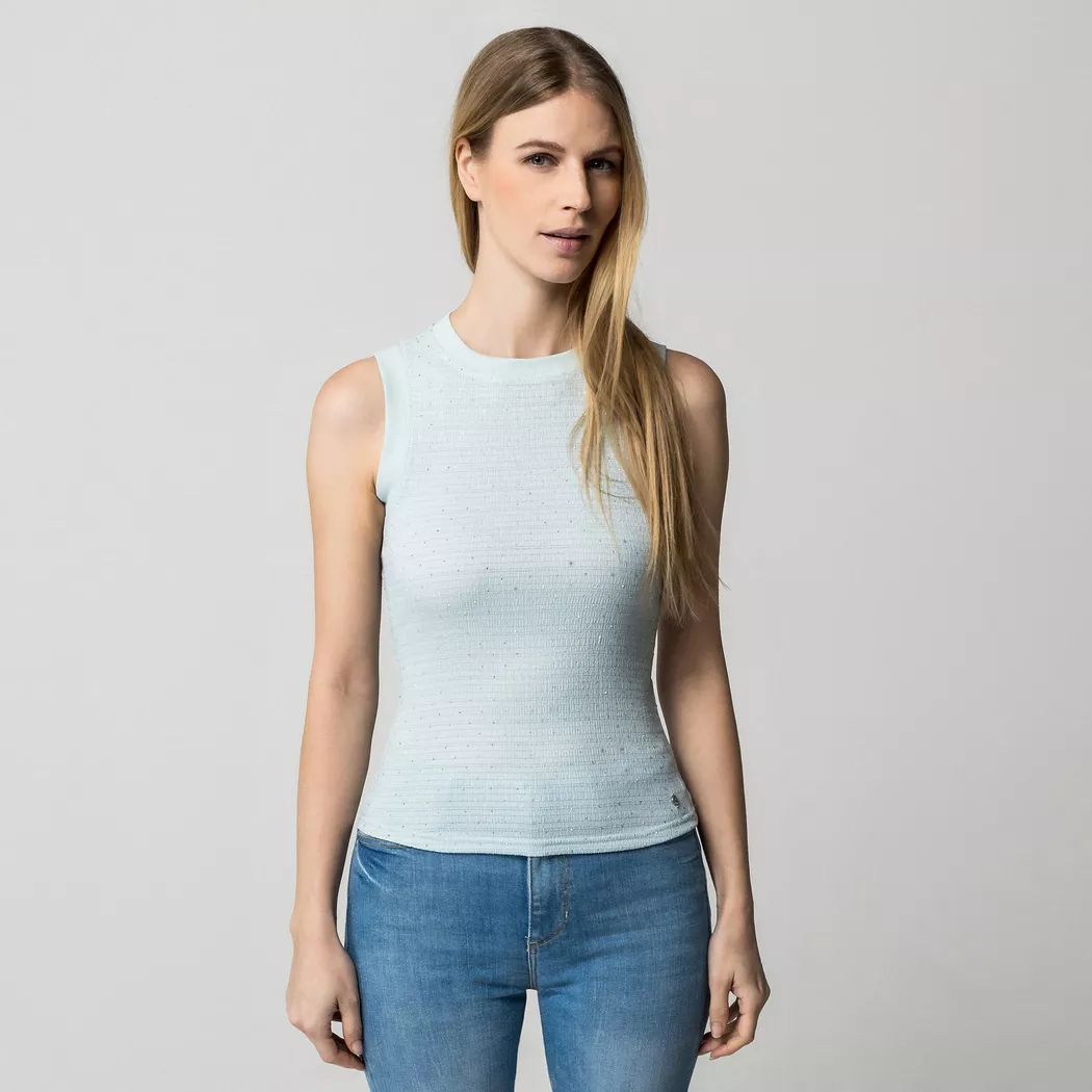 Guess pour femme. W6GR08Z0589 Top Rosalyn Tank multicolore (M), Casuel, Sans manches / bretelles 3