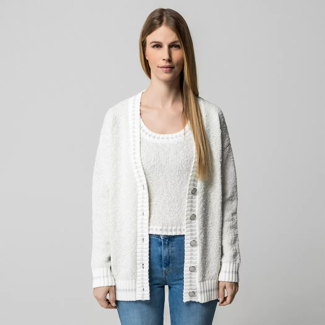 Guess - Cardigan, für Damen, Weiss Größe L