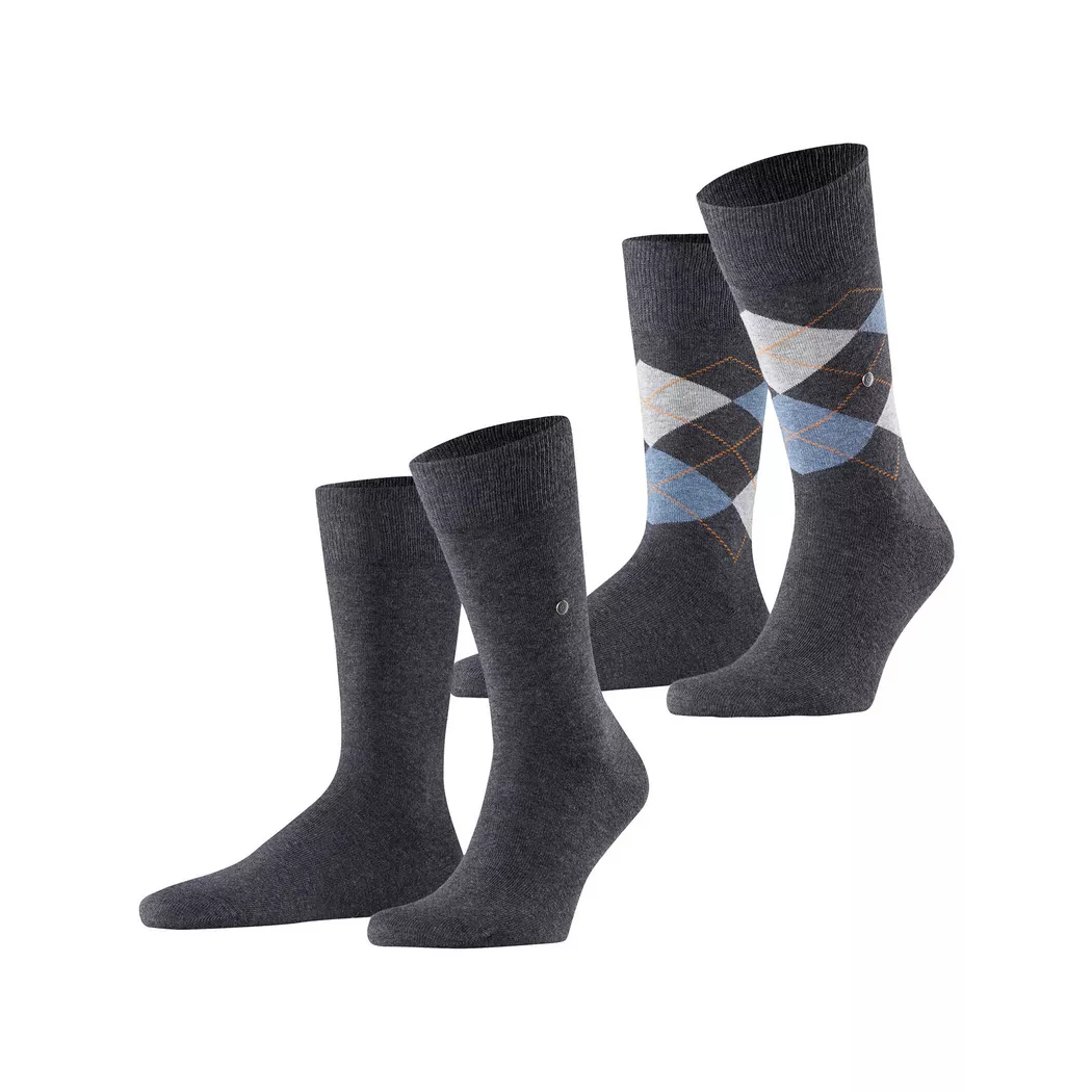 Burlington - Duopack, wadenlange Socken, für Herren, Multicolor, Größe 40-46 2