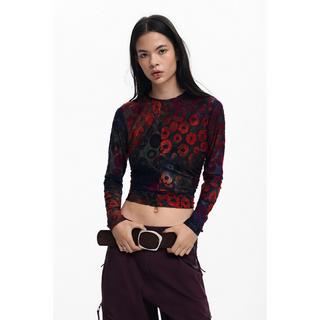 Desigual T-shirt Manches Longues Col Rond  