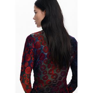 Desigual T-shirt Manches Longues Col Rond  