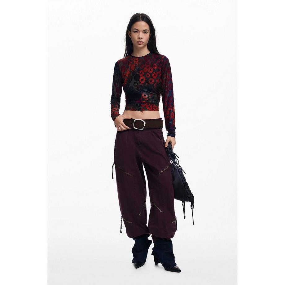 Desigual Langarm Rundhals T-Shirt  