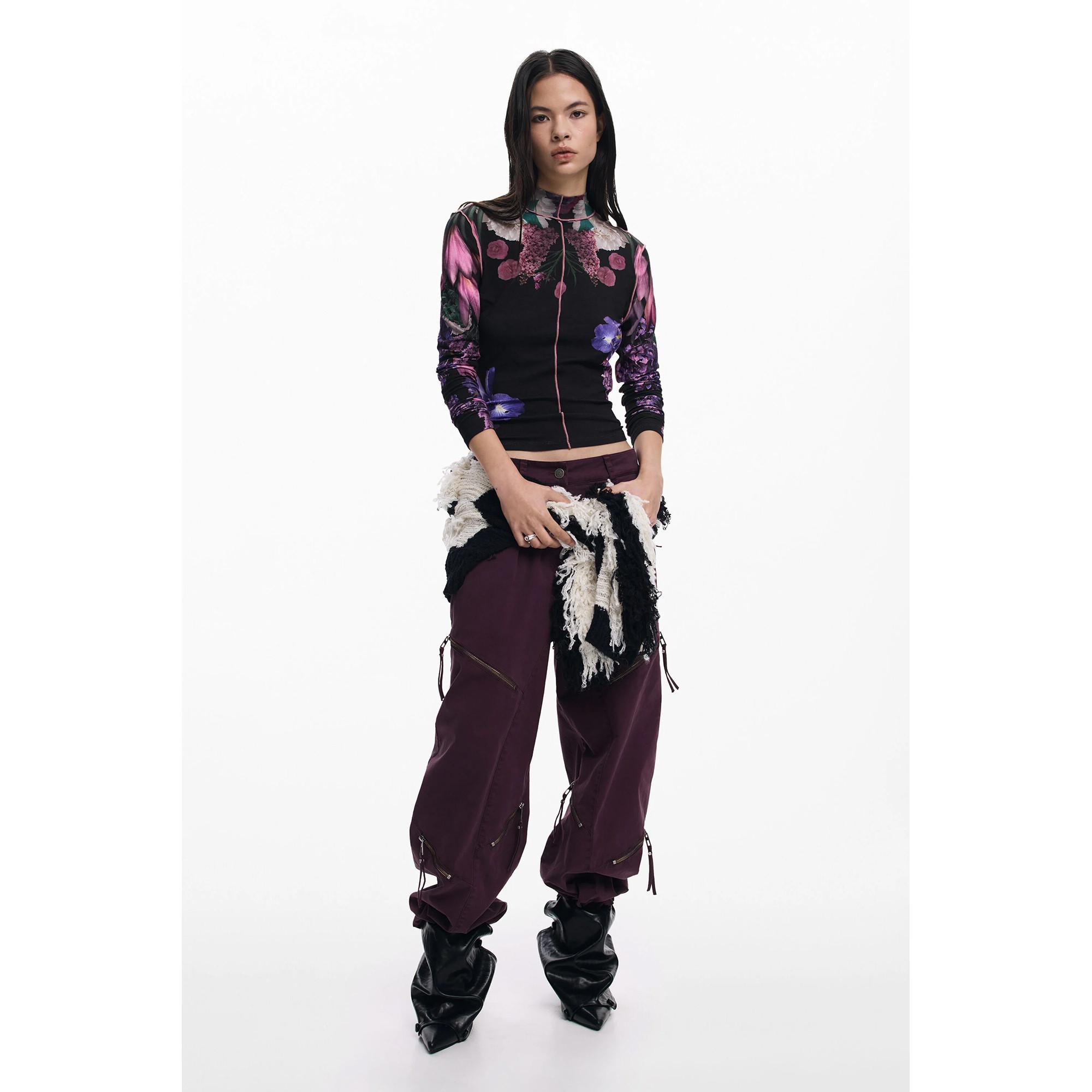 Desigual T-shirt à manches longues imprimé floral  