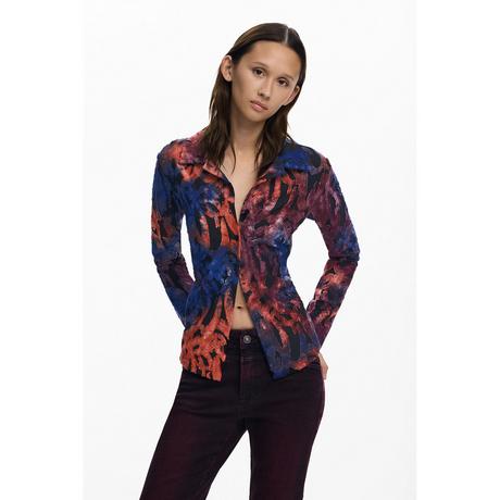 Desigual Langarm T-Shirt Abstraktes Muster  