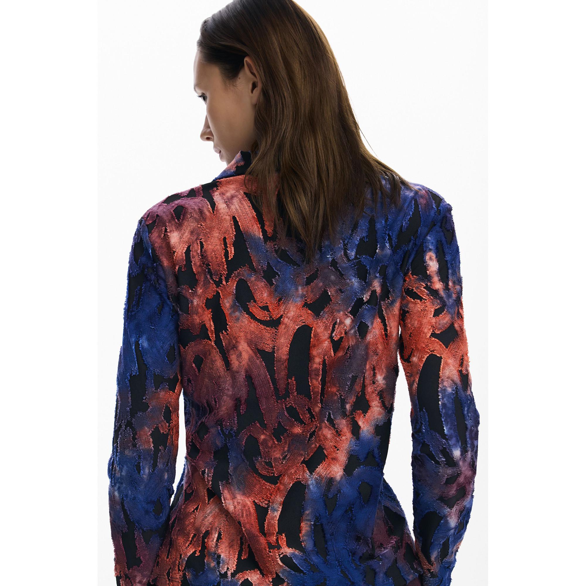 Desigual Langarm T-Shirt Abstraktes Muster  