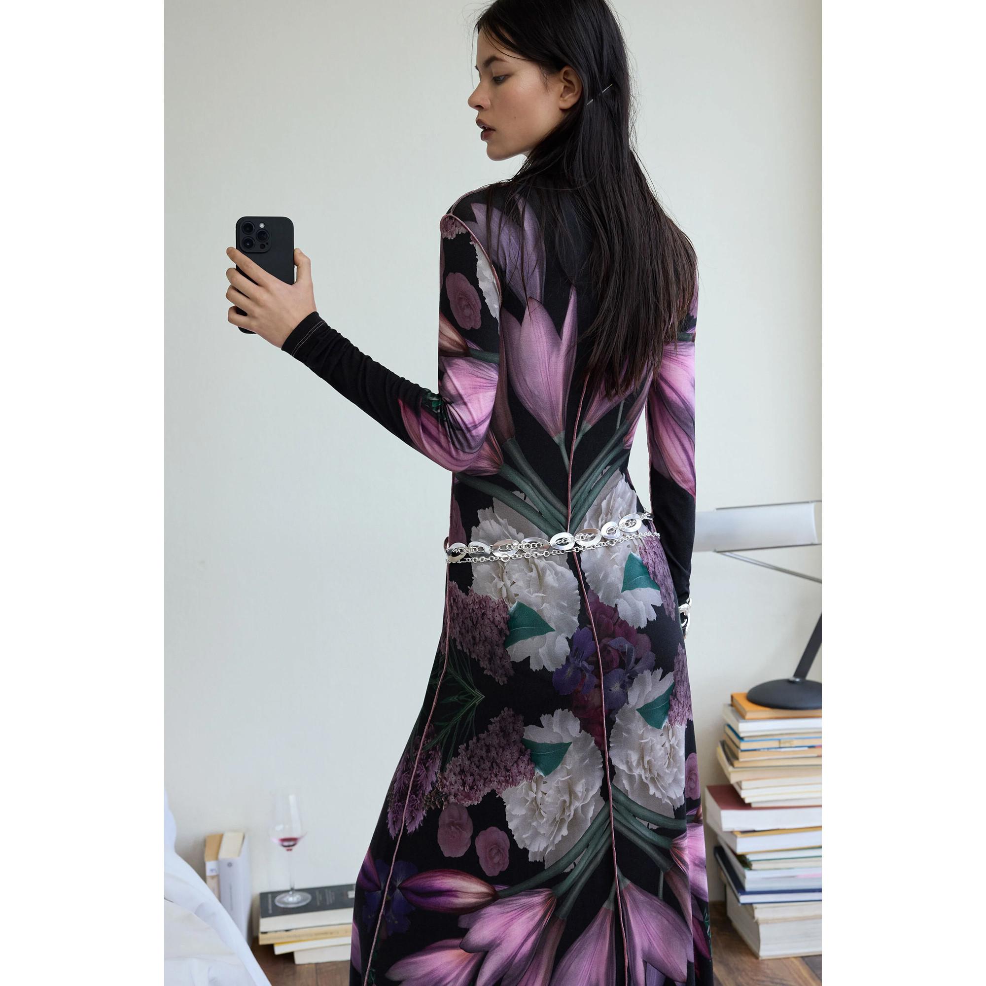 Desigual Abito lungo Slim Fit con stampa floreale  