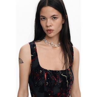 Desigual Ärmelloses Mini-Kleid mit eckigem Ausschnitt  