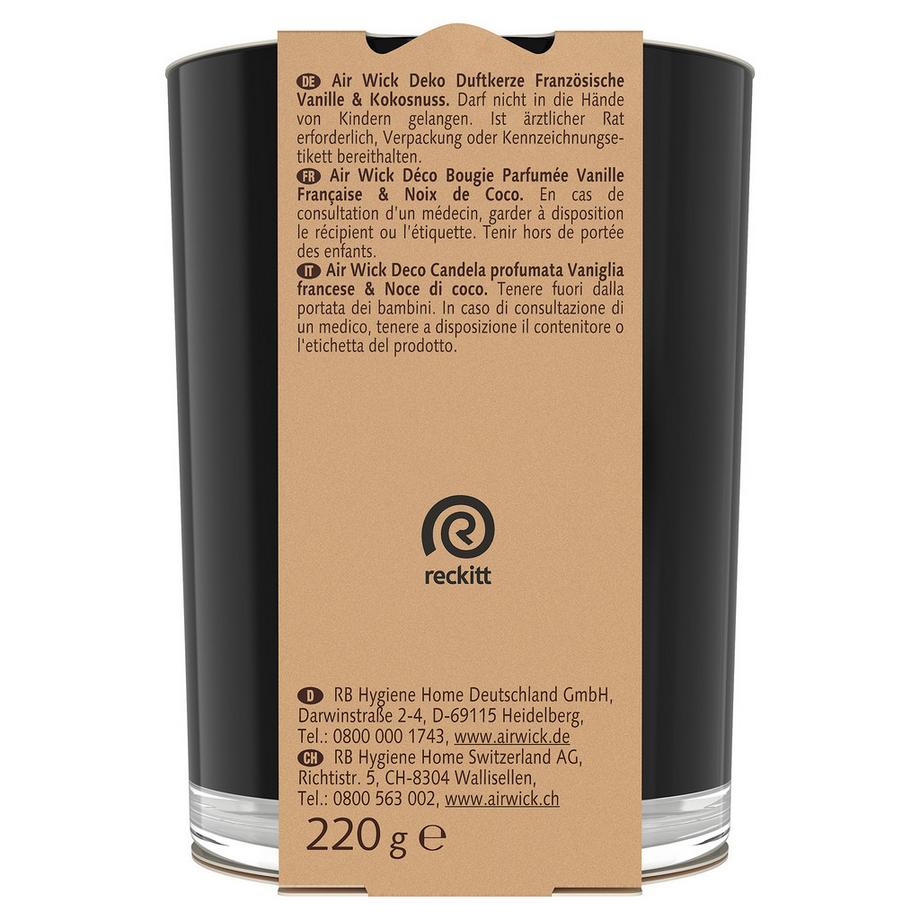 AIR WICK Duftkerze Französische Vanille & Kokosnuss 