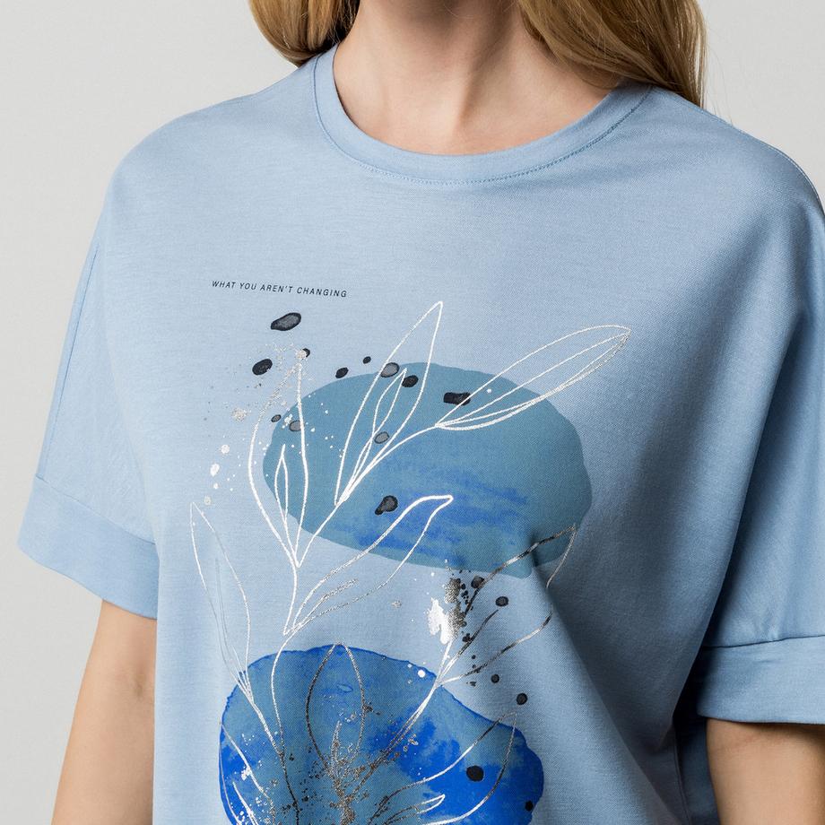 ONLY T-Shirt mit abstraktem Print  