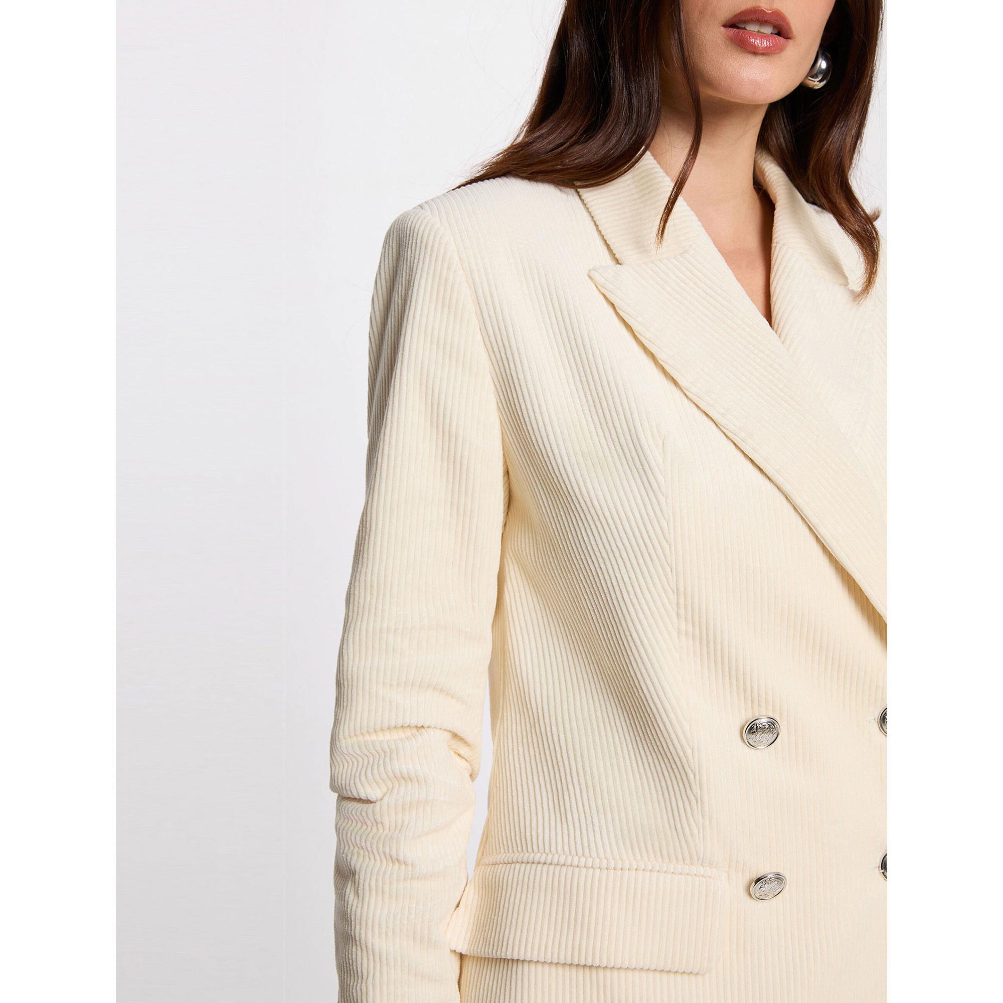 MORGAN Gerippte zweireihige Weste  