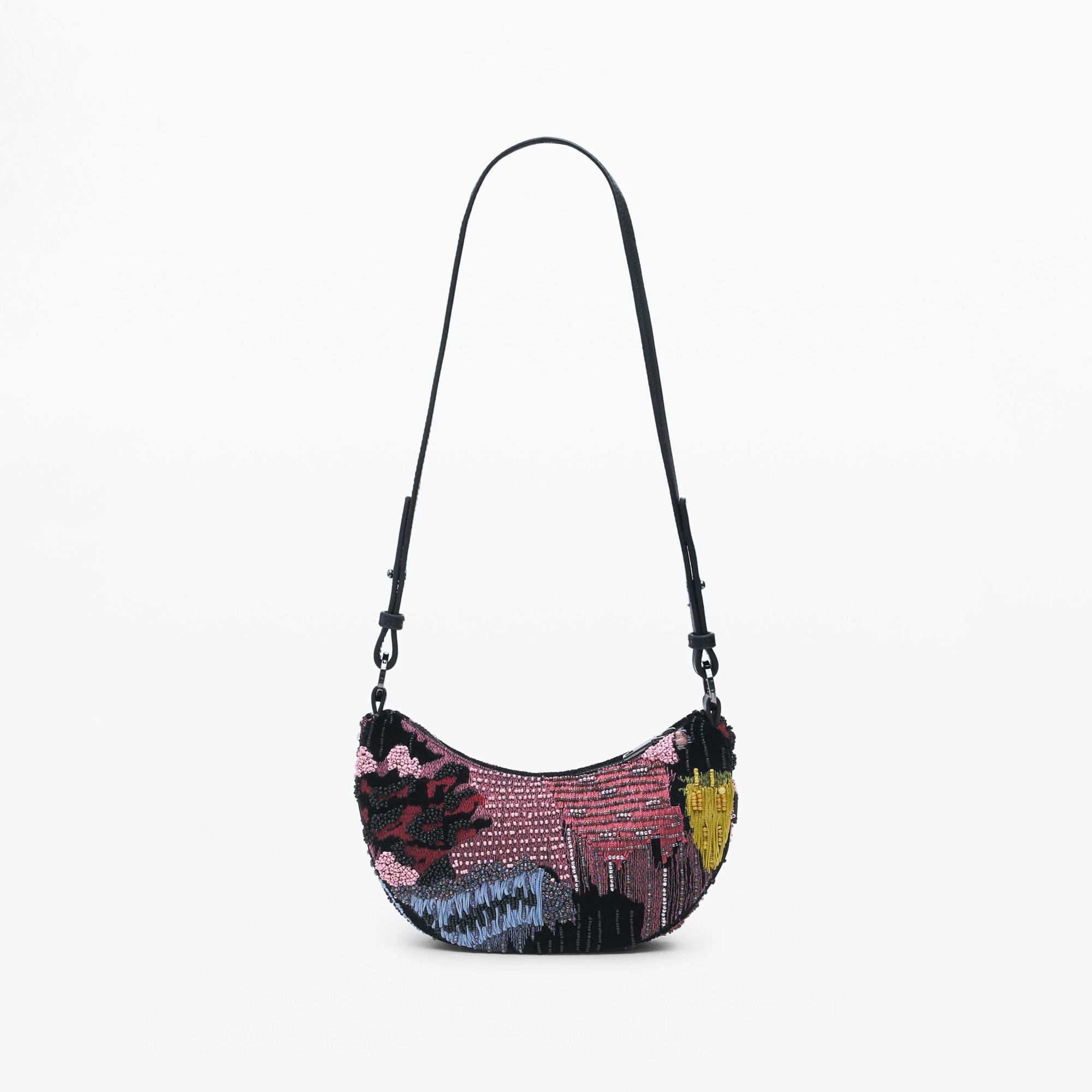 Desigual Sac Shopper Demi-Lune Orné  