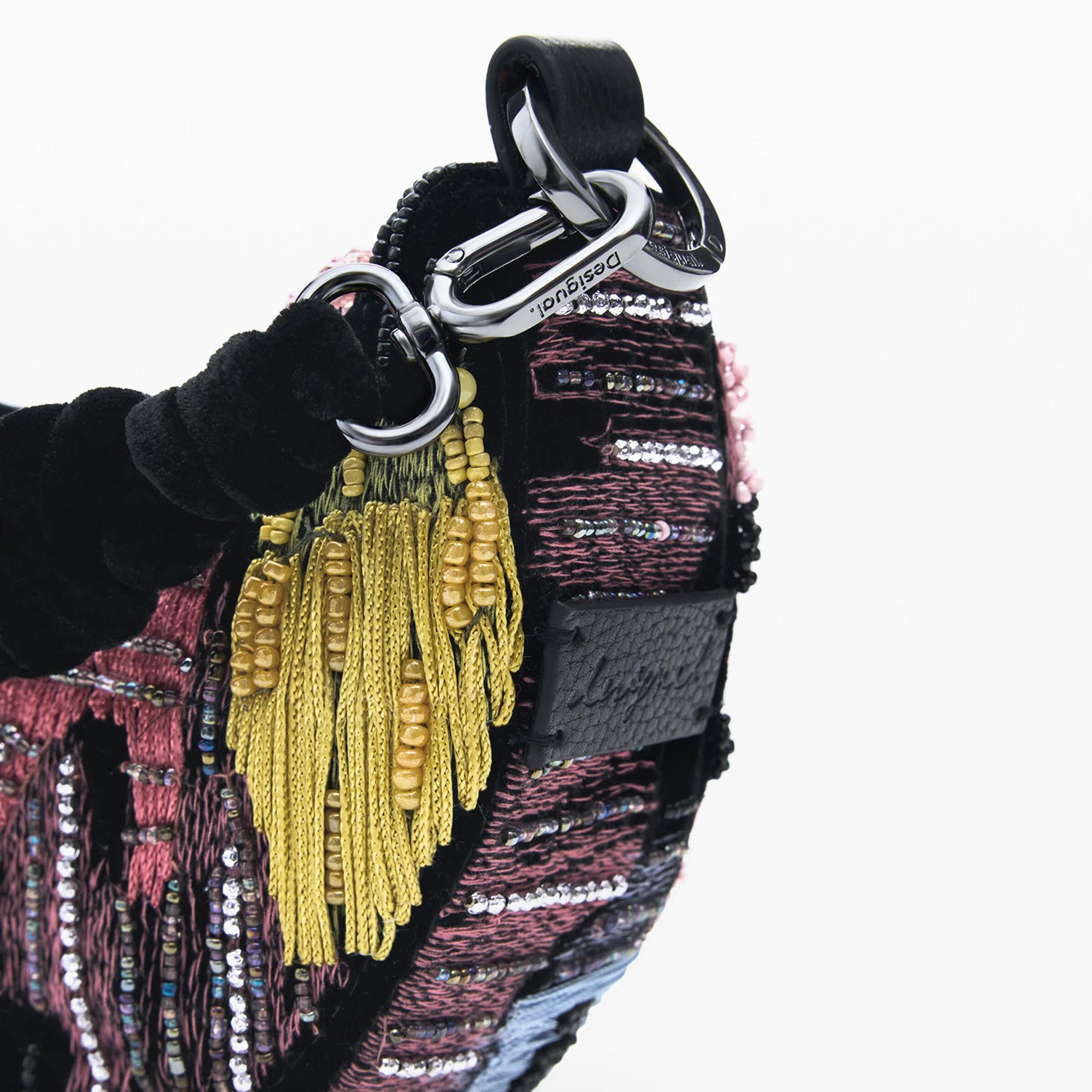 Desigual Sac Shopper Demi-Lune Orné  