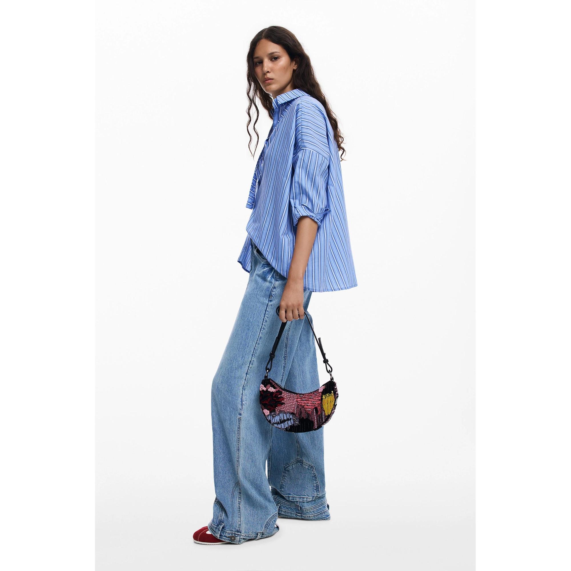 Desigual Sac Shopper Demi-Lune Orné  